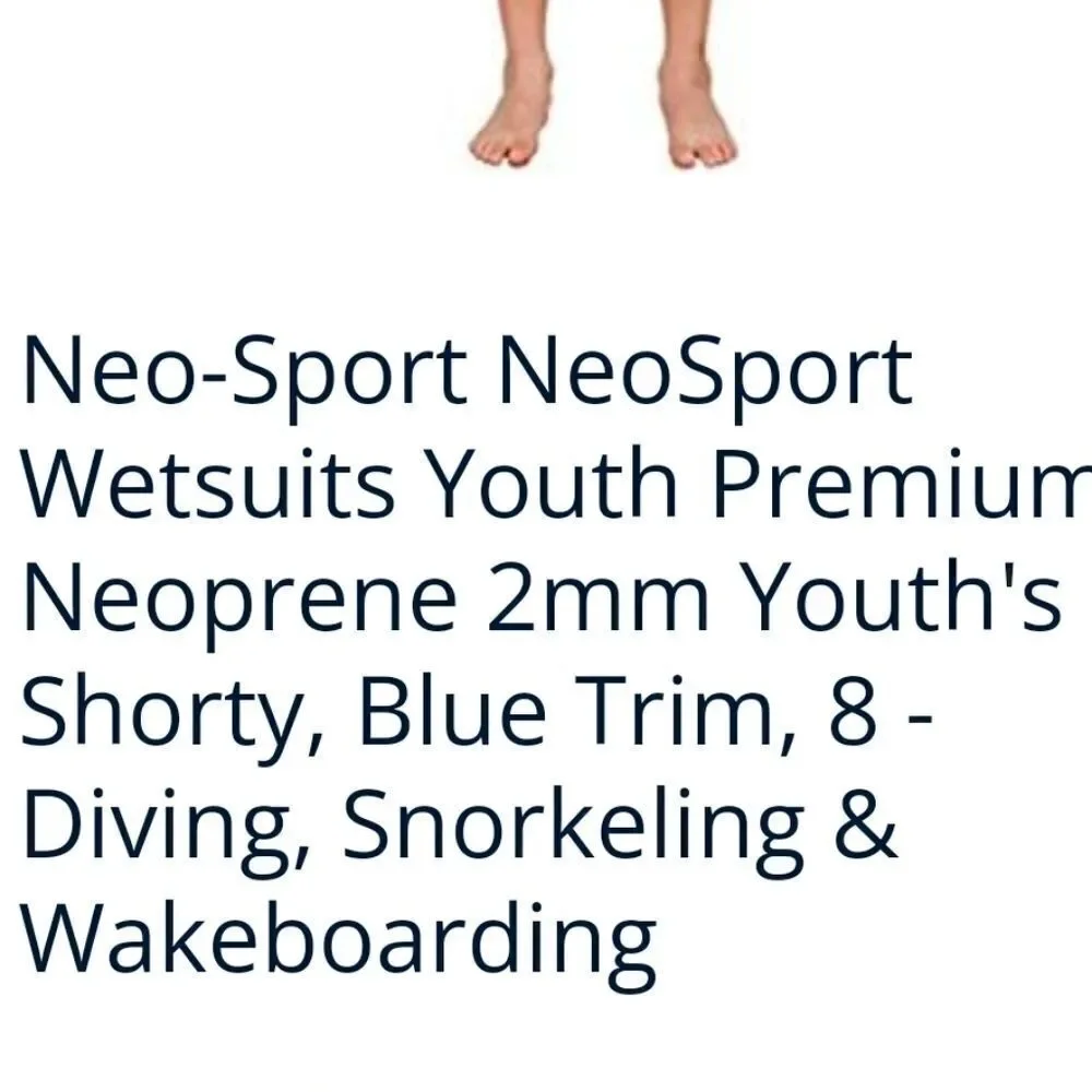 Neo-sport 2mm wetsuit, youth 8